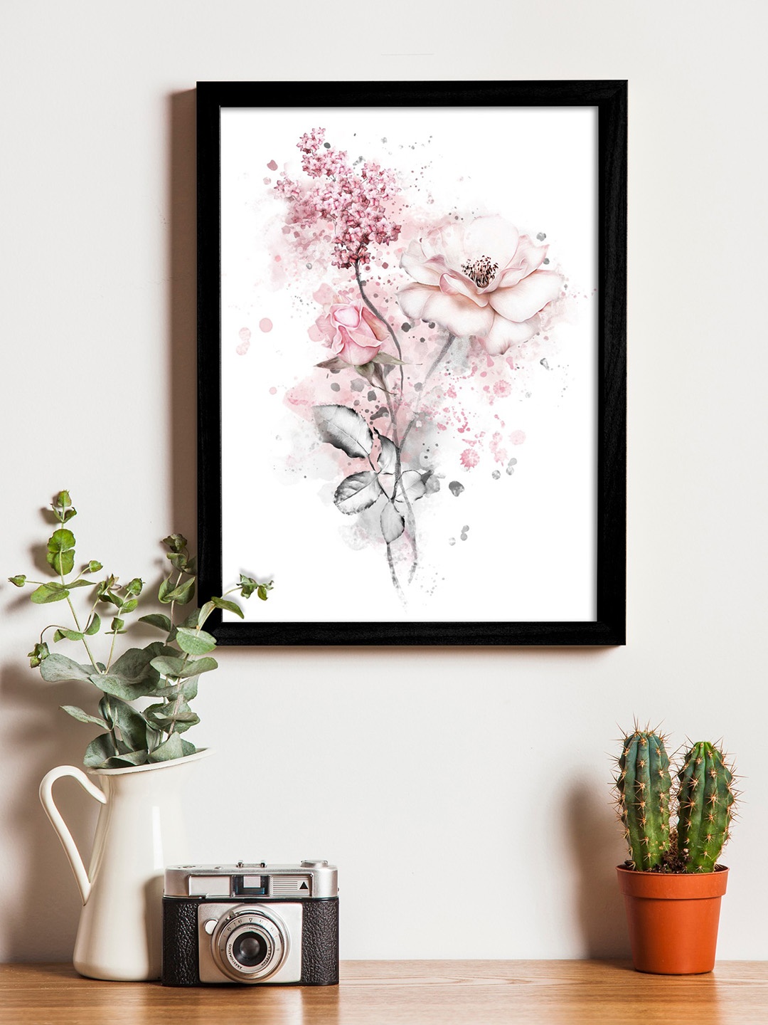 

Art Street White & Pink Printed Synthetic Wood Framed Individual Wall Art