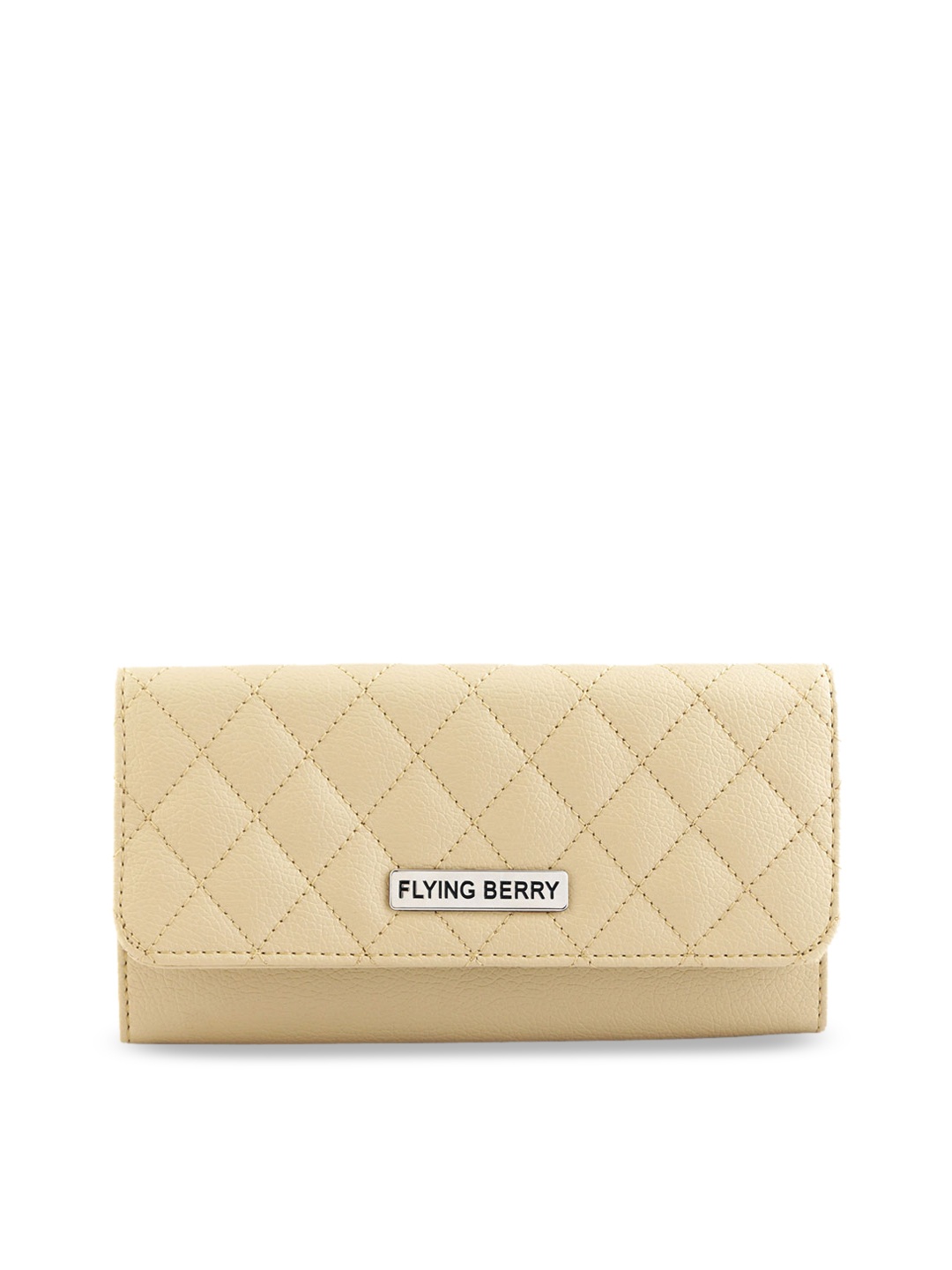 

FLYING BERRY Beige Solid Purse Clutch