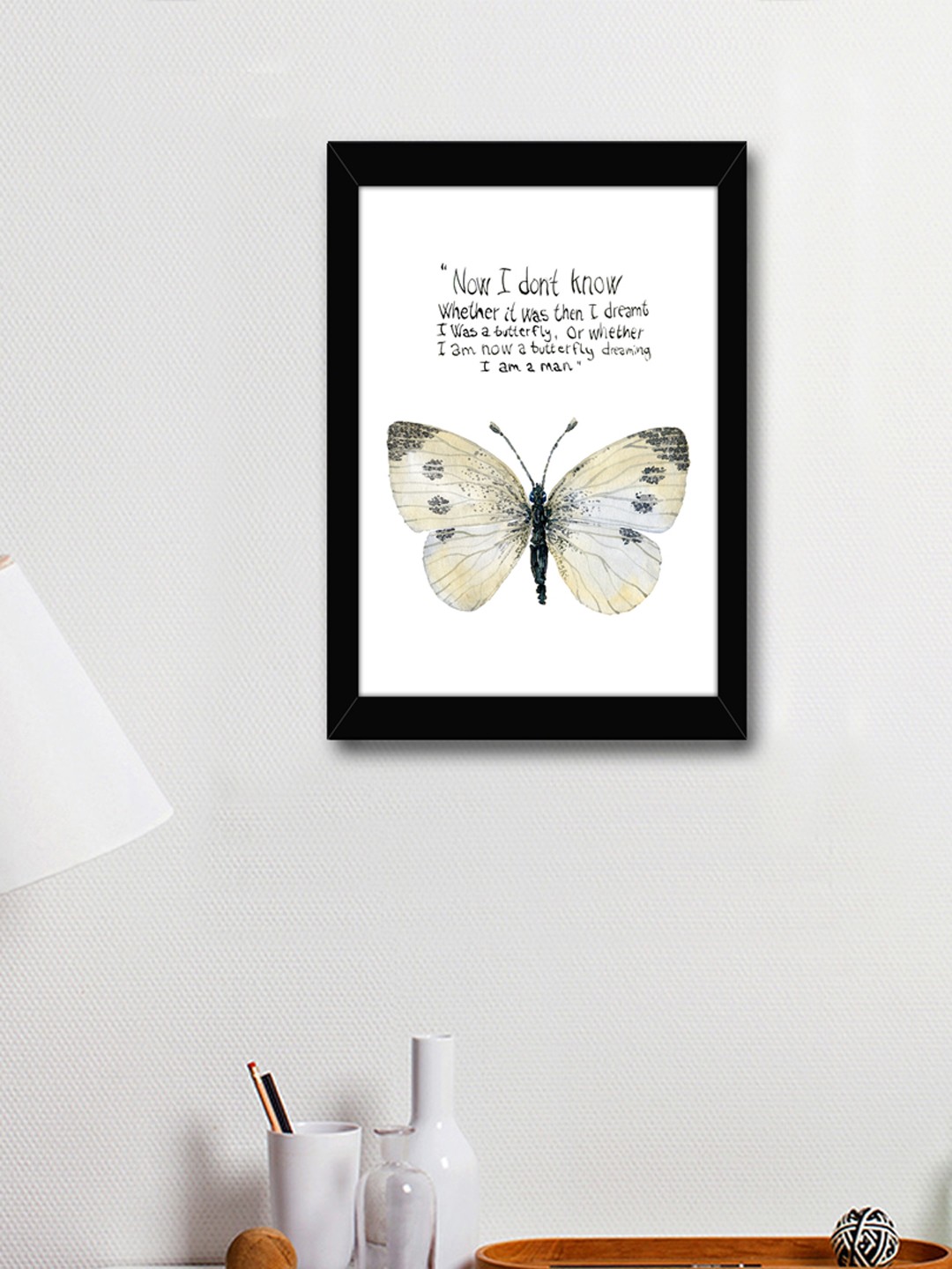 

TIED RIBBONS White & Black Printed Inspirational Quotes Framed Wall Art