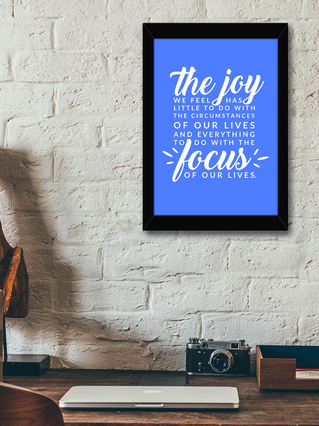 

TIED RIBBONS Black & Blue Inspirational Printed Wall Art