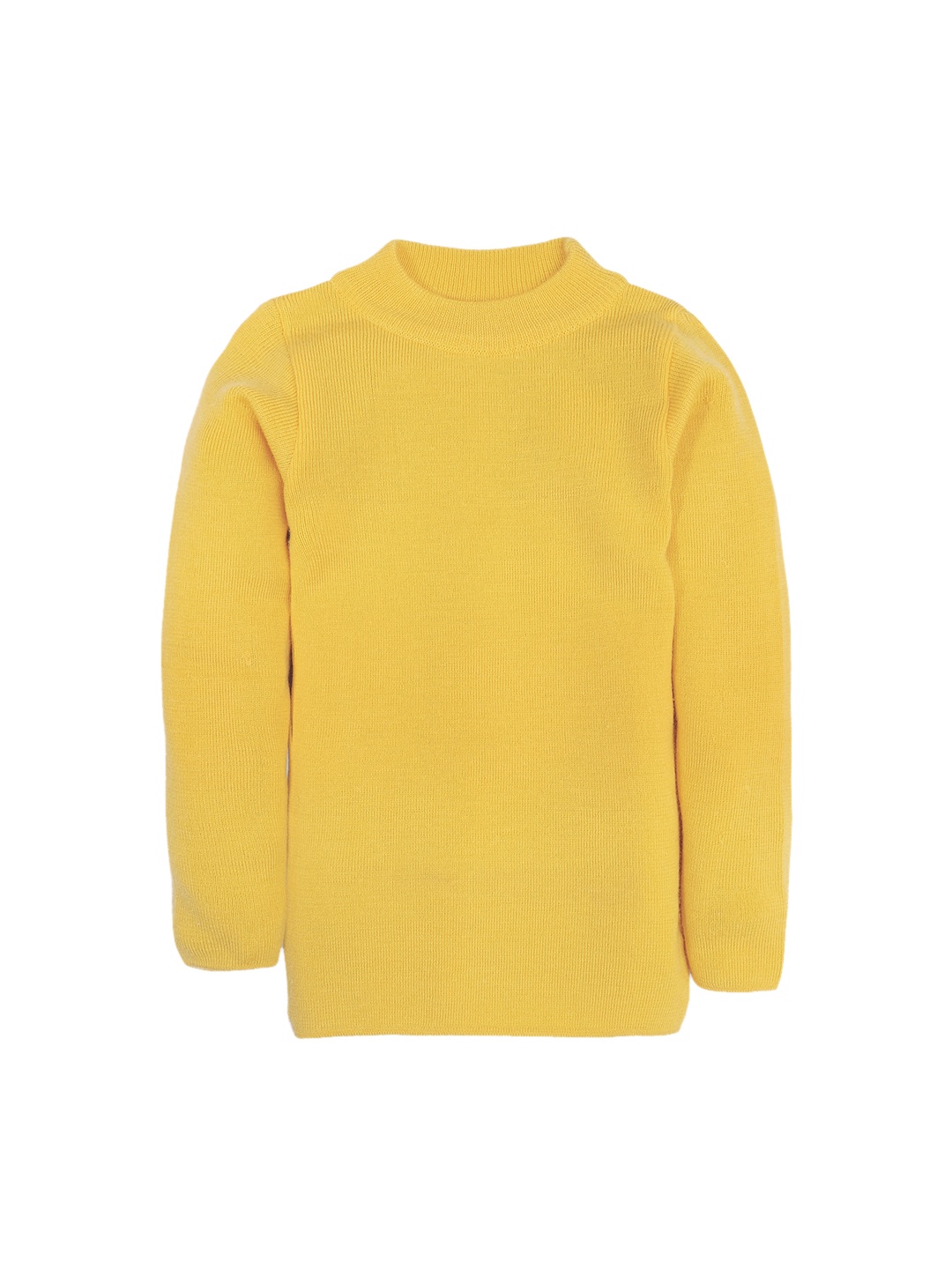 RVK Unisex Yellow Solid Pullover Sweater