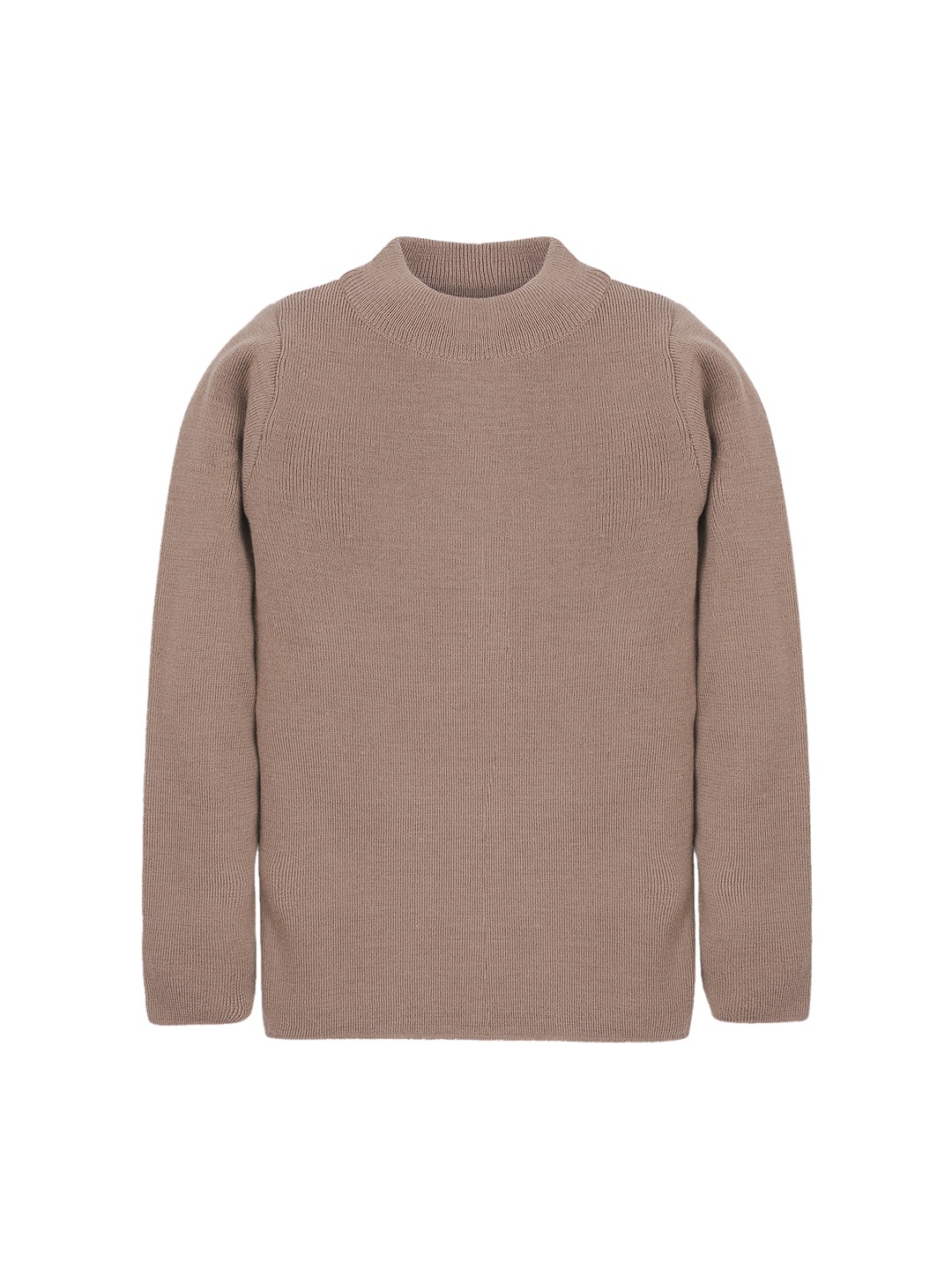 

RVK Unisex Brown Solid Pullover Skivvy Sweater