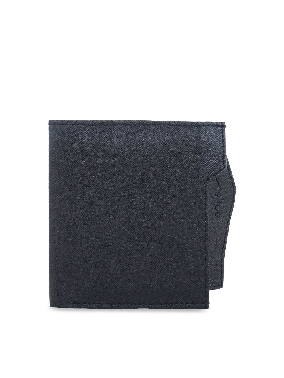 

yelloe Men Black Solid Two Fold Wallet