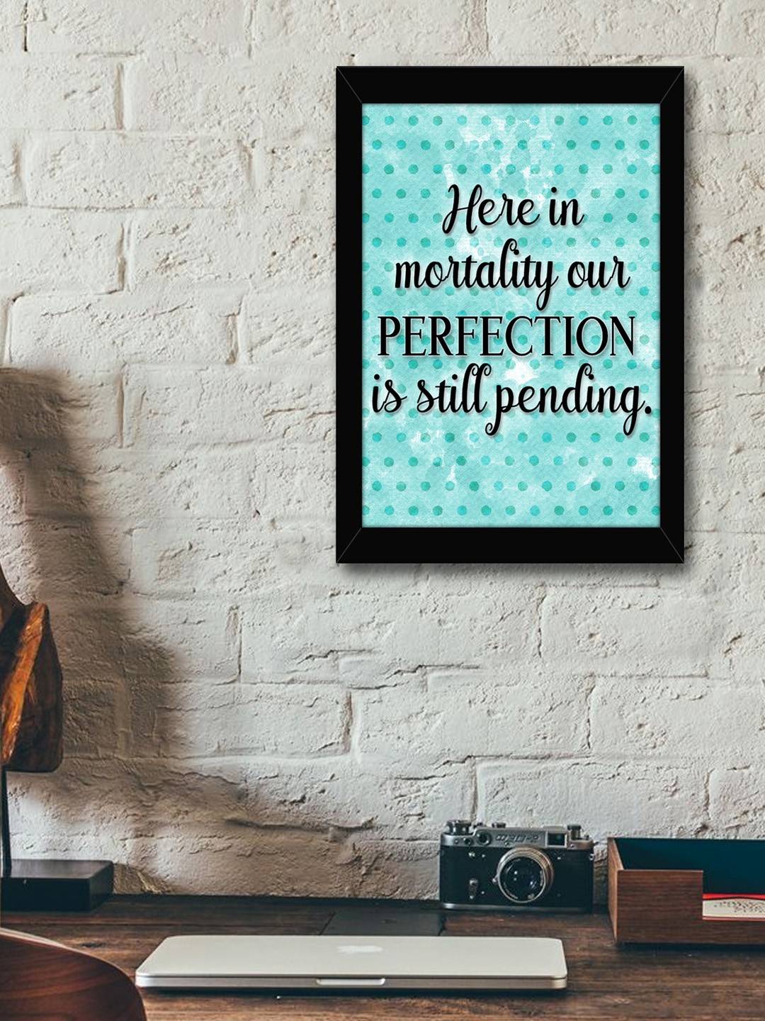

TIED RIBBONS Black & Blue Inspirational Printed Wall Art