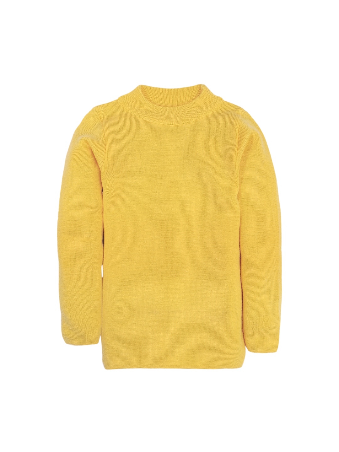 

RVK Unisex Yellow Solid Pullover Sweater