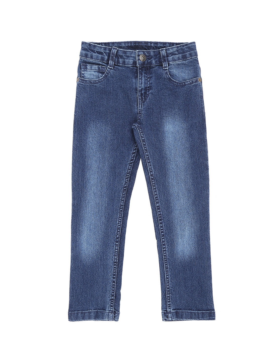 

Pantaloons Junior Boys Navy Blue Tapered Fit High-Rise Clean Look Stretchable Jeans