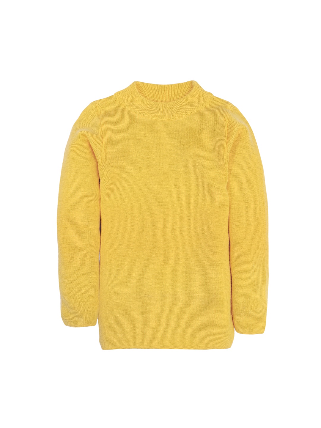 

RVK Unisex Yellow Solid Pullover Sweater