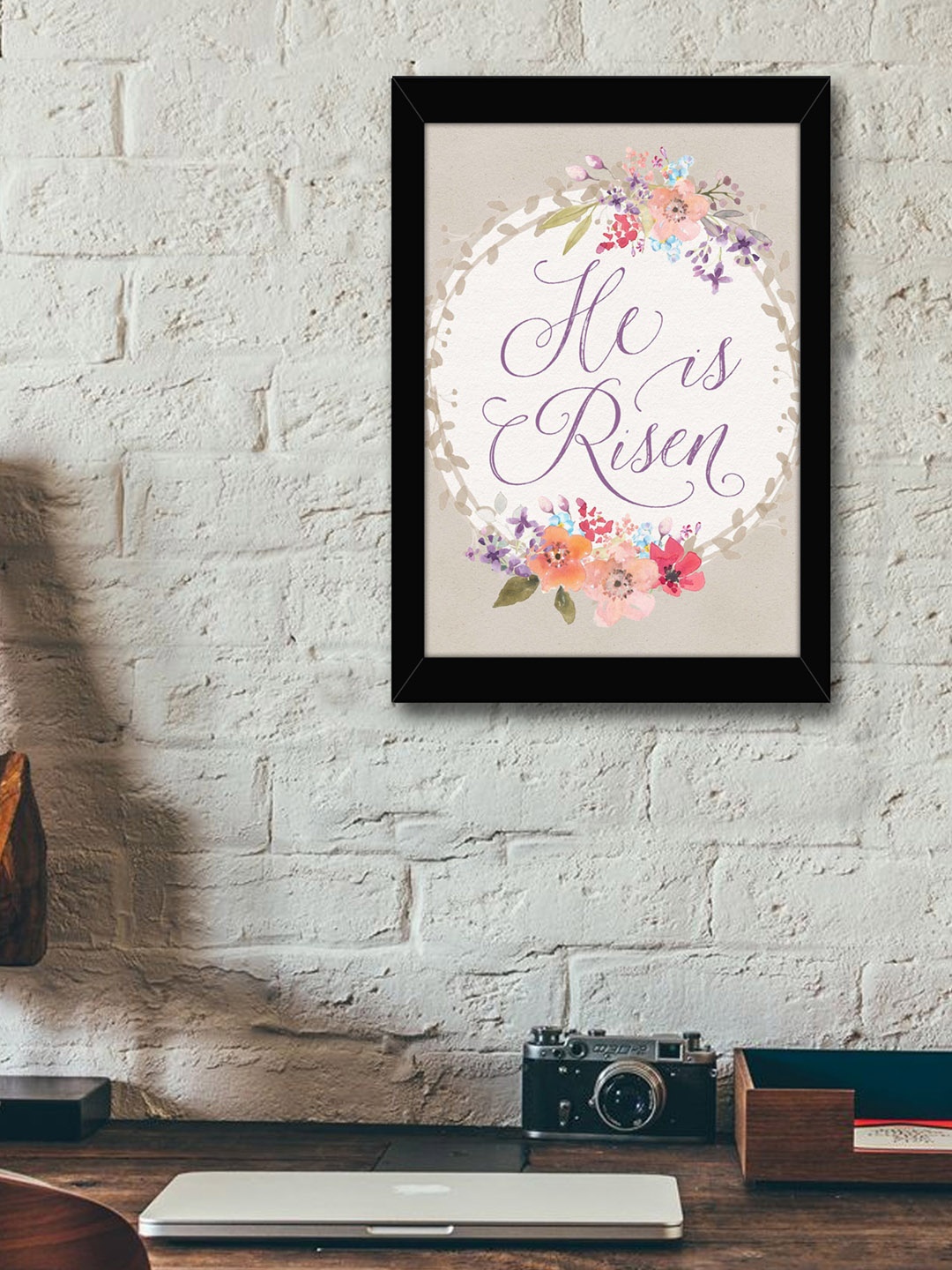 

TIED RIBBONS White & Purple Printed Framed Wall Art