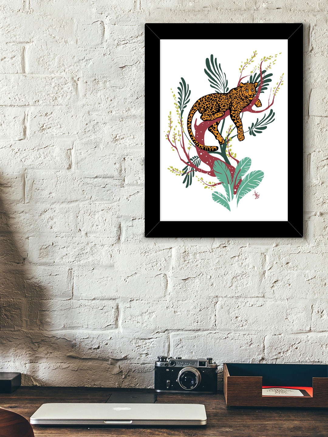 

TIED RIBBONS Off White & Yellow Printed Synthetic Fibre Framed Wall Art