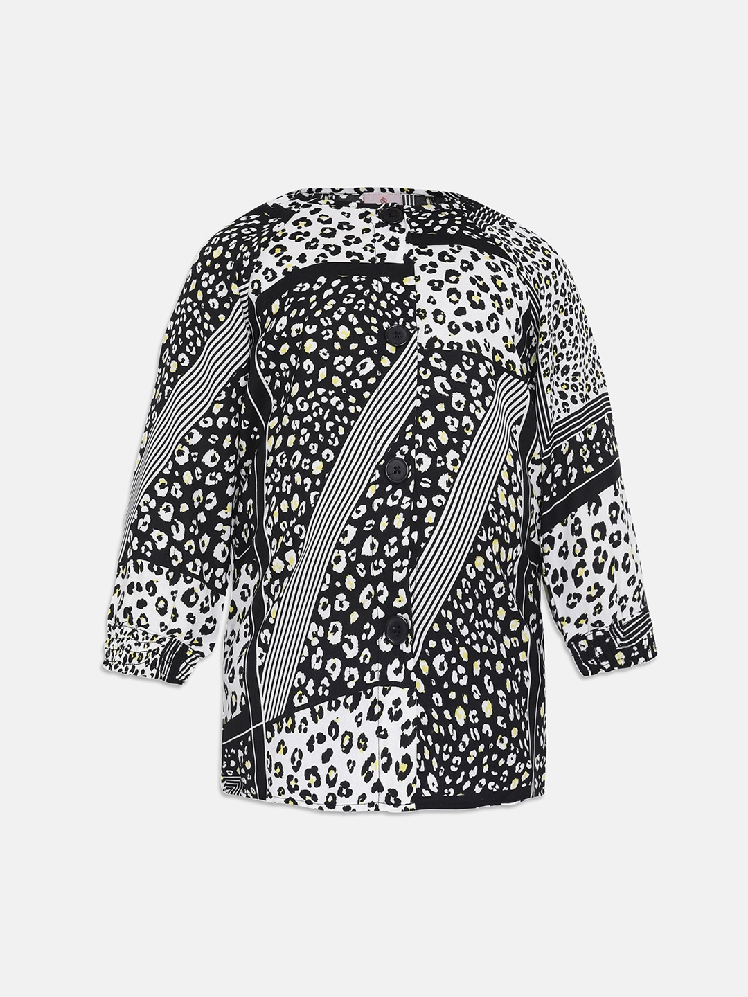 

Oxolloxo Girls Black & White Printed Top