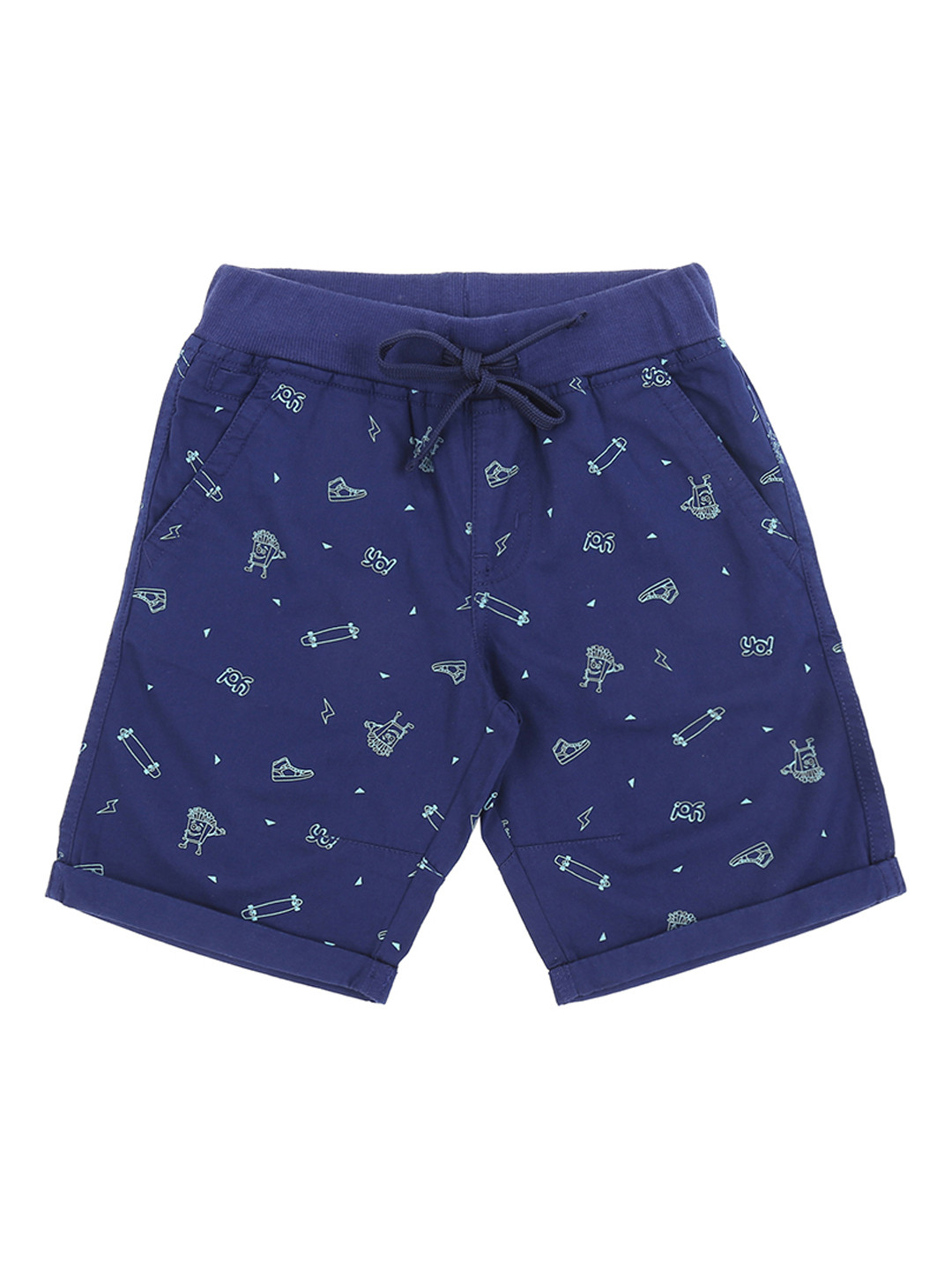 

Pantaloons Junior Boys Navy Blue Printed Regular Fit Regular Shorts