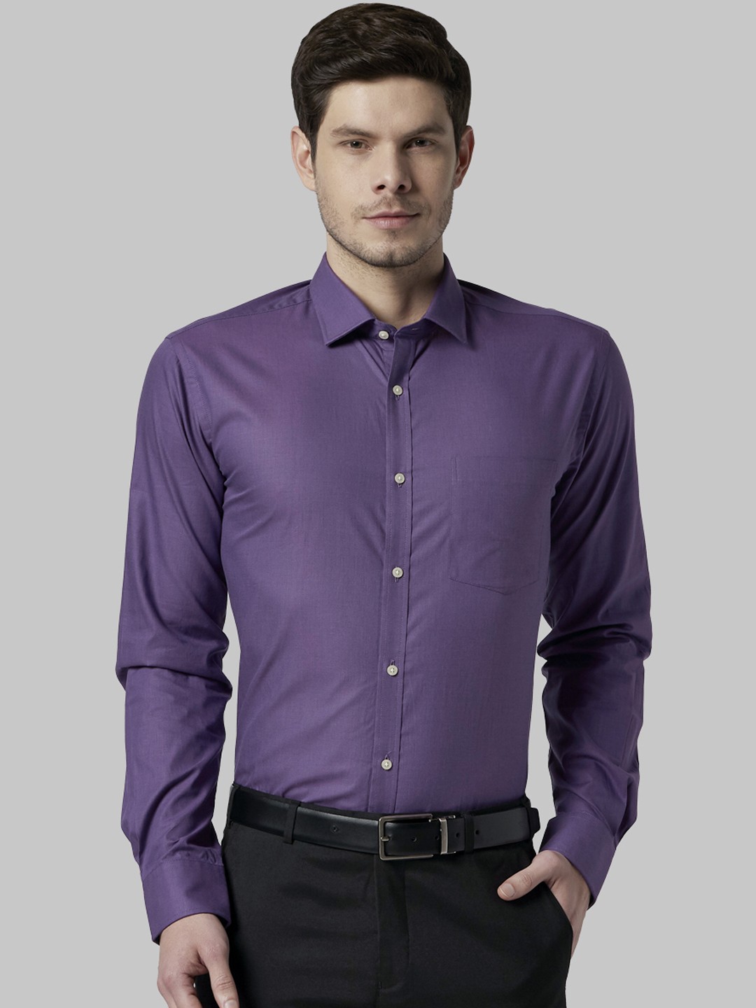 

Park Avenue Men Purple Slim Fit Solid Formal Shirt