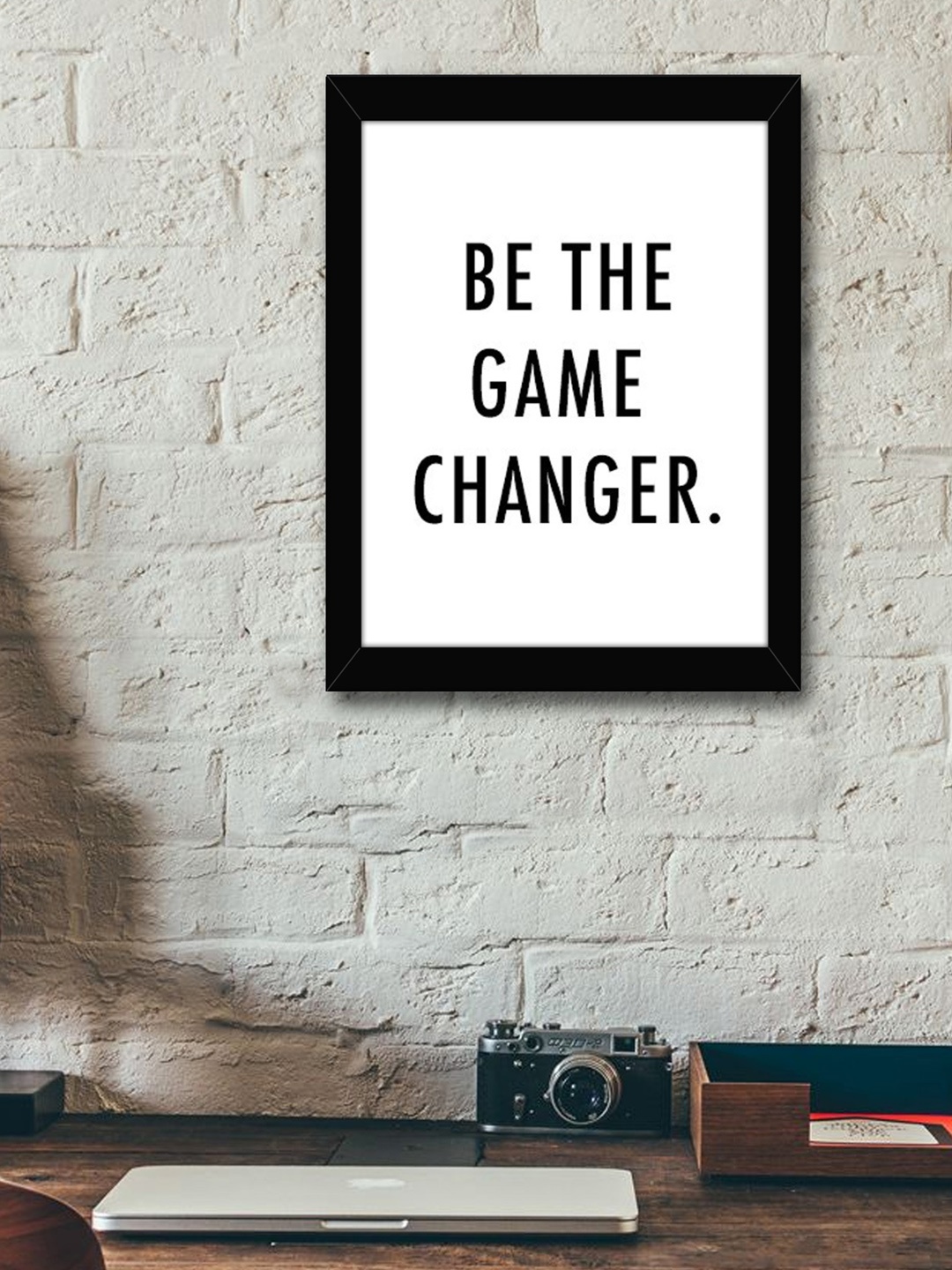 

TIED RIBBONS White & Black Printed Inspirational Quotes Framed Wall Art