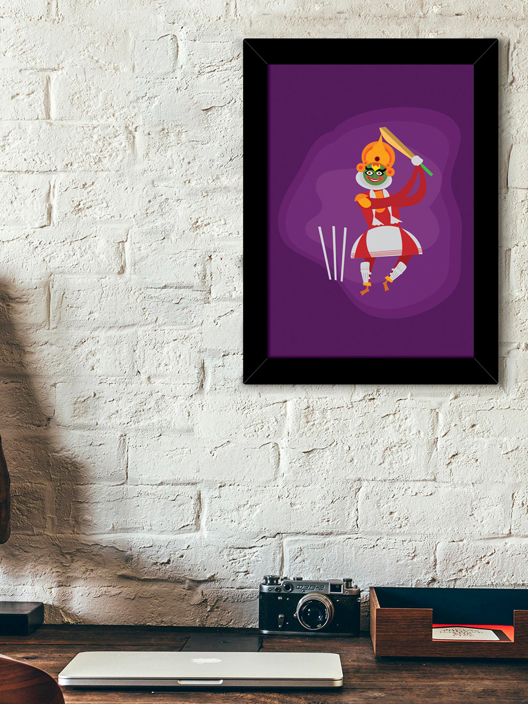 

TIED RIBBONS Purple & Red Printed Synthetic Fibre Framed Wall Art