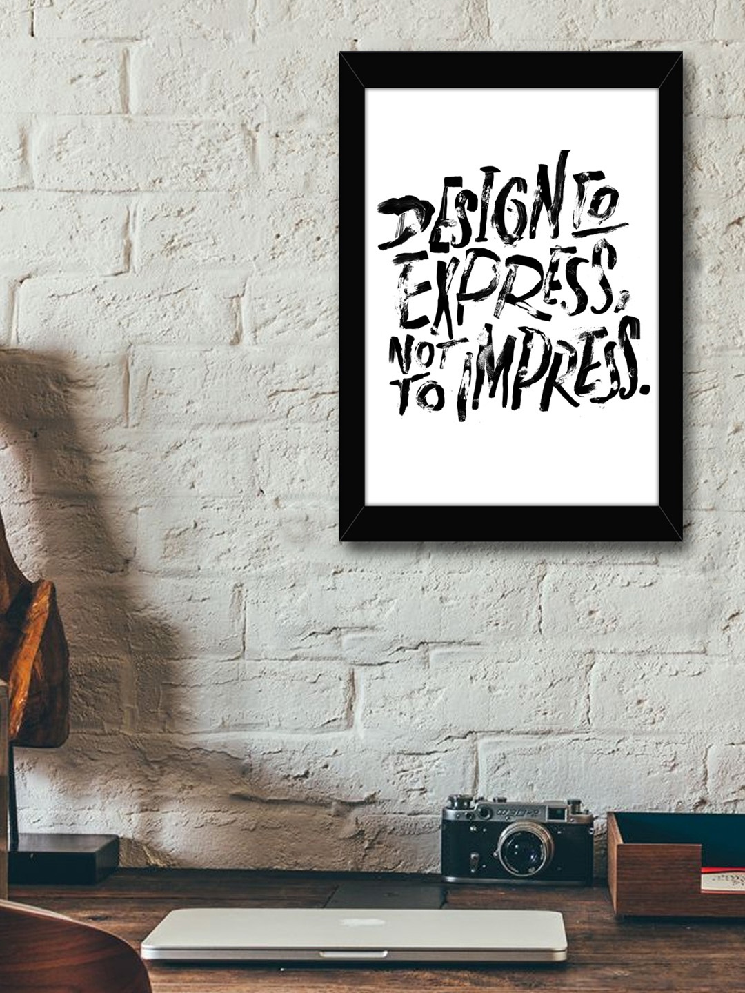 

TIED RIBBONS White & Black Printed Synthetic Fibre Framed Wall Art