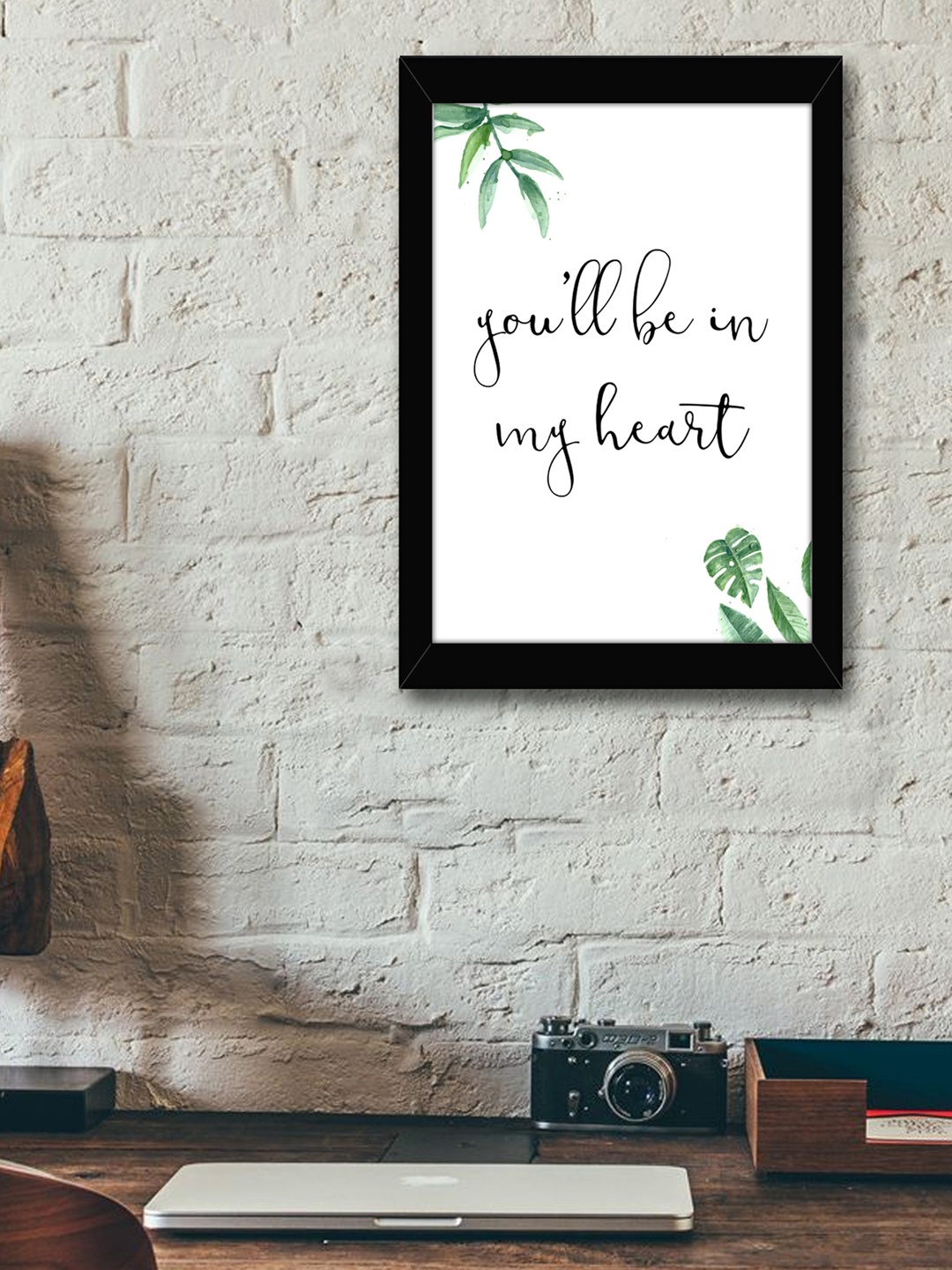 

TIED RIBBONS White & Black Printed Synthetic Fibre Framed Wall Art