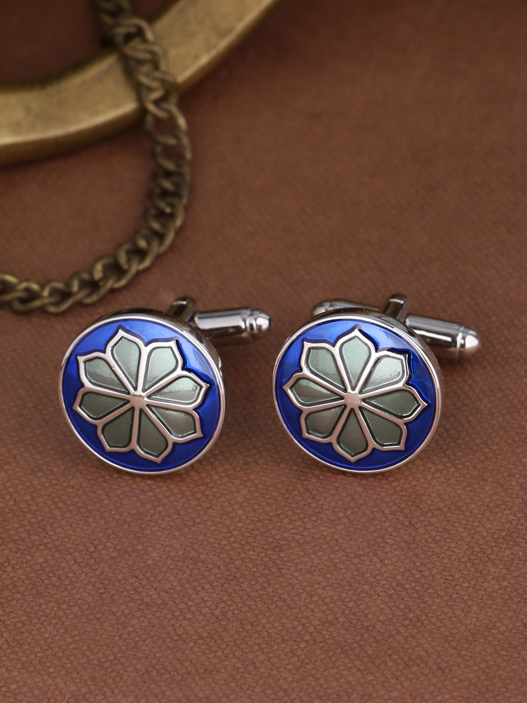 Tistabene Blue Round Cufflinks