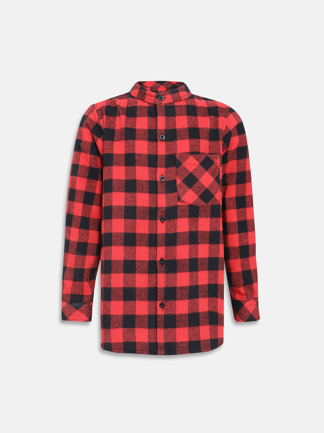 

Oxolloxo Boys Red & Black Regular Fit Checked Formal Shirt