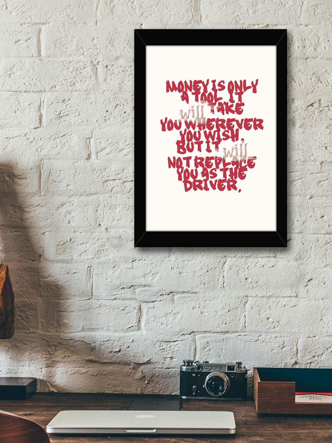 

TIED RIBBONS Pink & Red Printed Synthetic Fibre Framed Wall Art