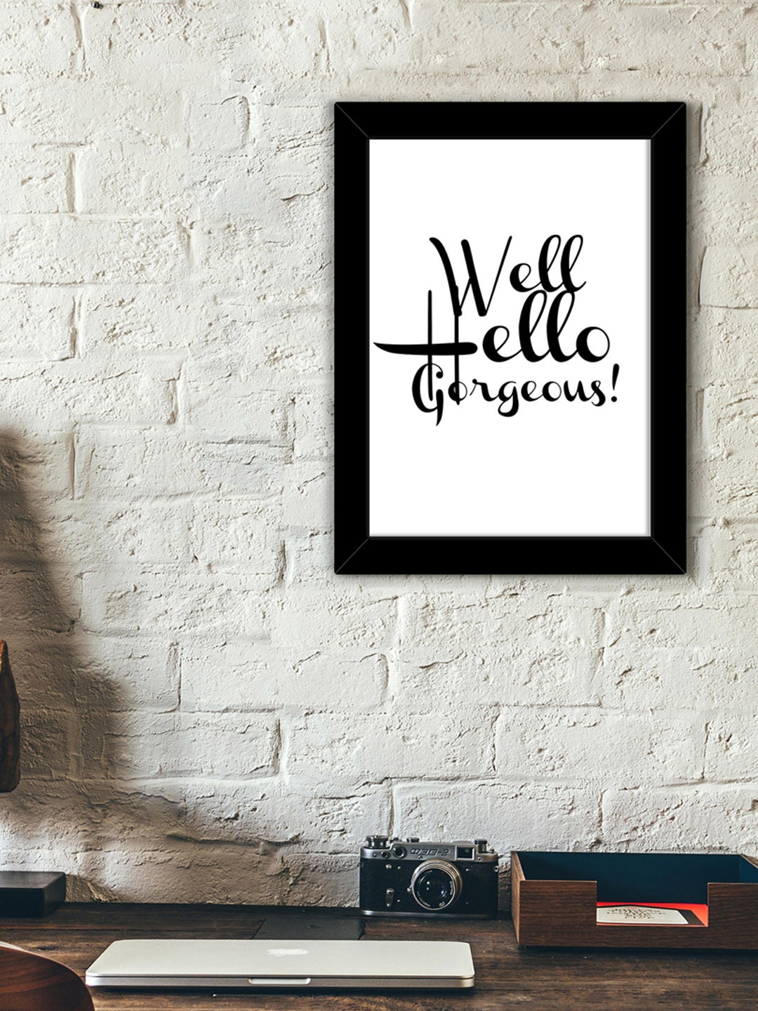 

TIED RIBBONS White & Black Printed Inspirational Quotes Framed Wall Art