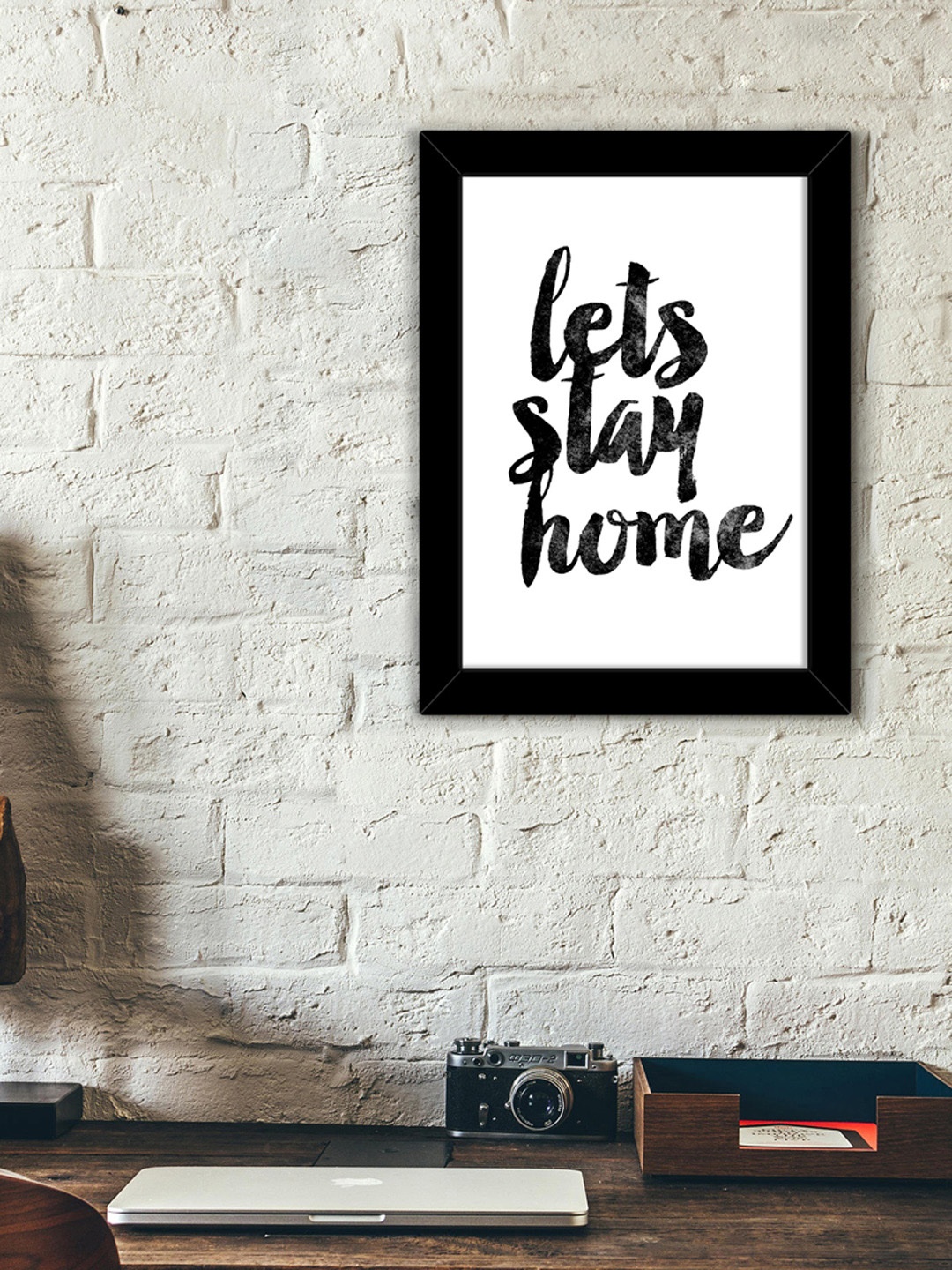 

TIED RIBBONS White & Black Printed Inspirational Quote Printed Framed Wall Art