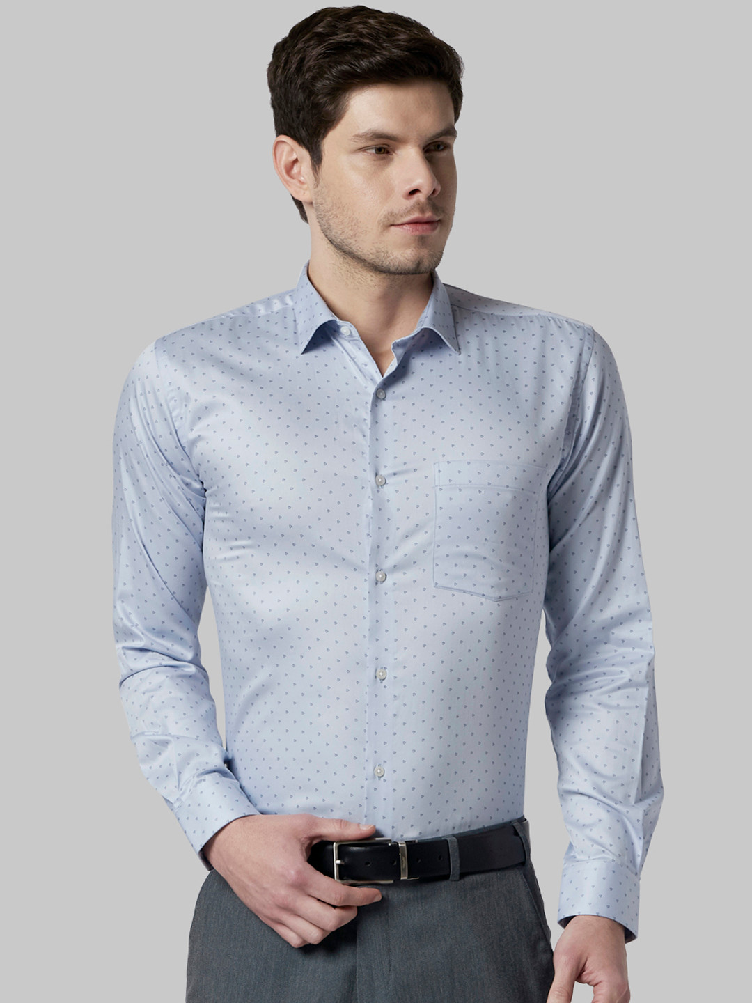 

Park Avenue Men Blue Slim Fit Printed Formal Shirt