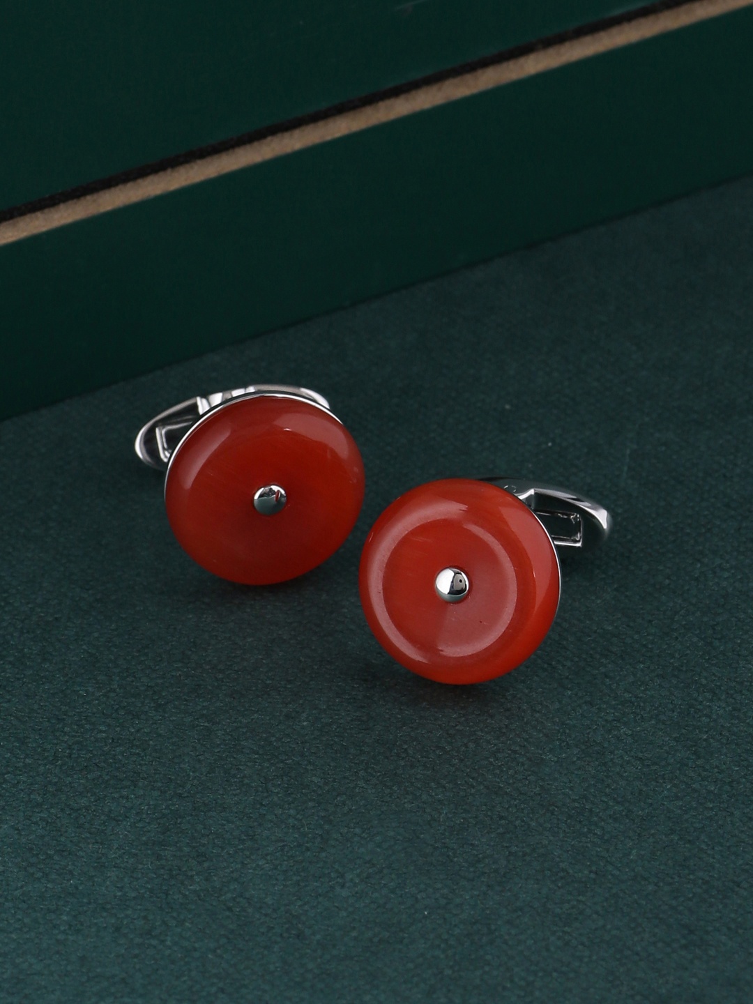 

Tistabene Orange Round Cufflinks
