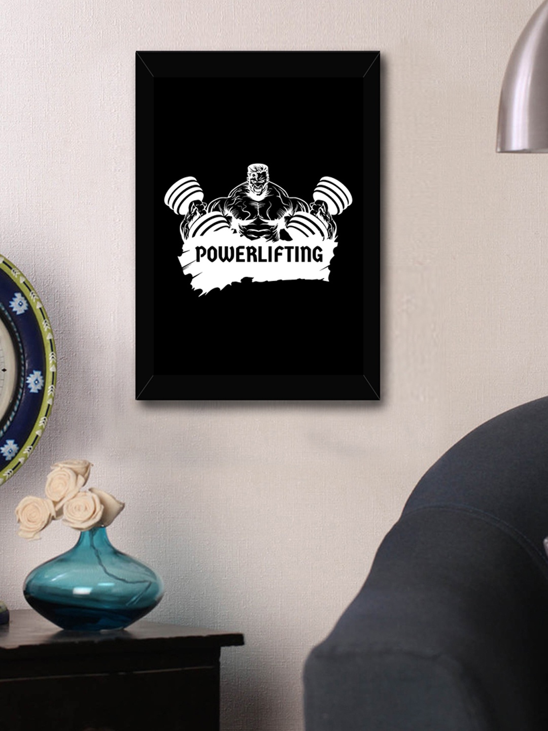 

TIED RIBBONS Black & White Printed Synthetic Fibre Framed Wall Art
