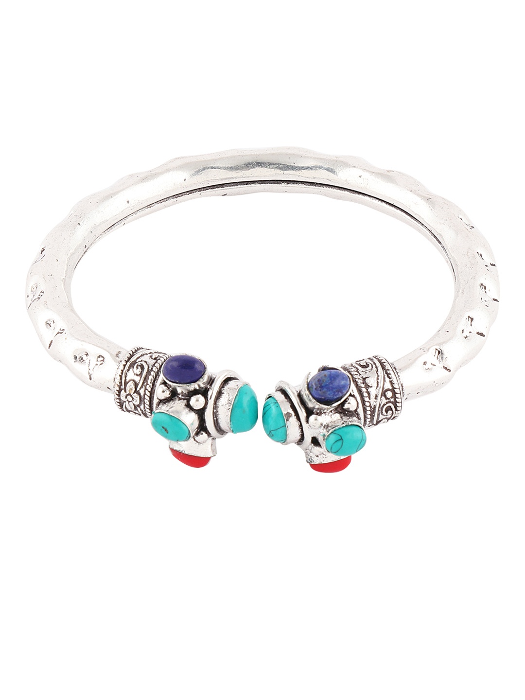 Fabstreet Silver-Toned Handcrafted Kada Bracelet
