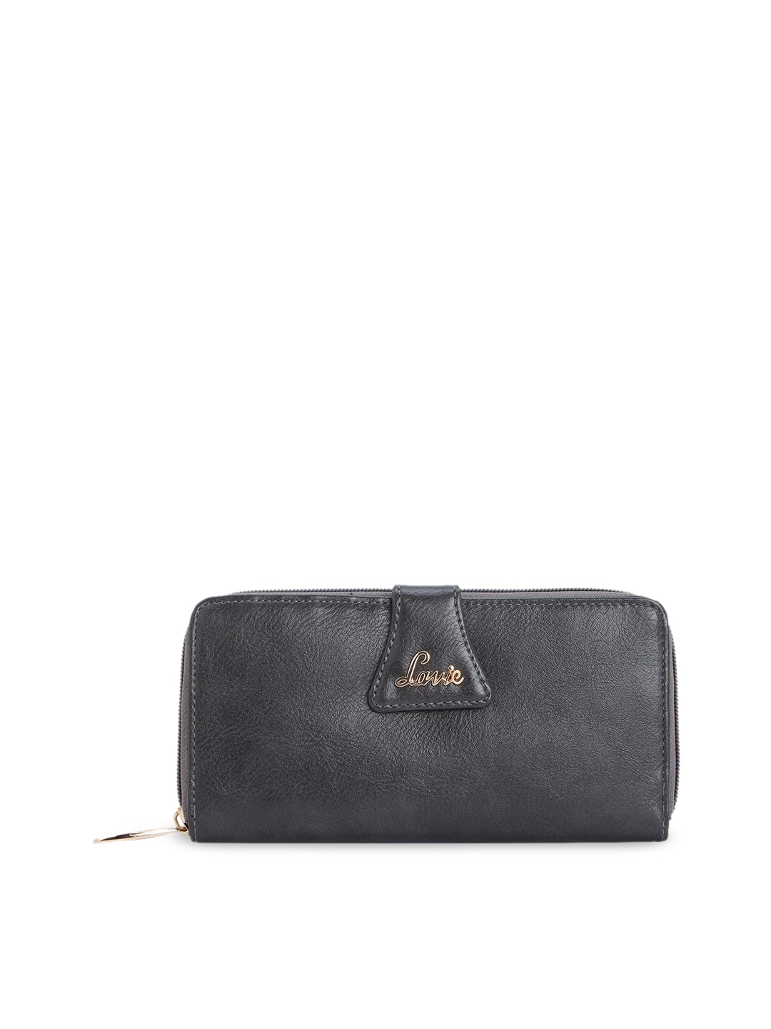 

Lavie Women Grey Solid Zip Around Wallet