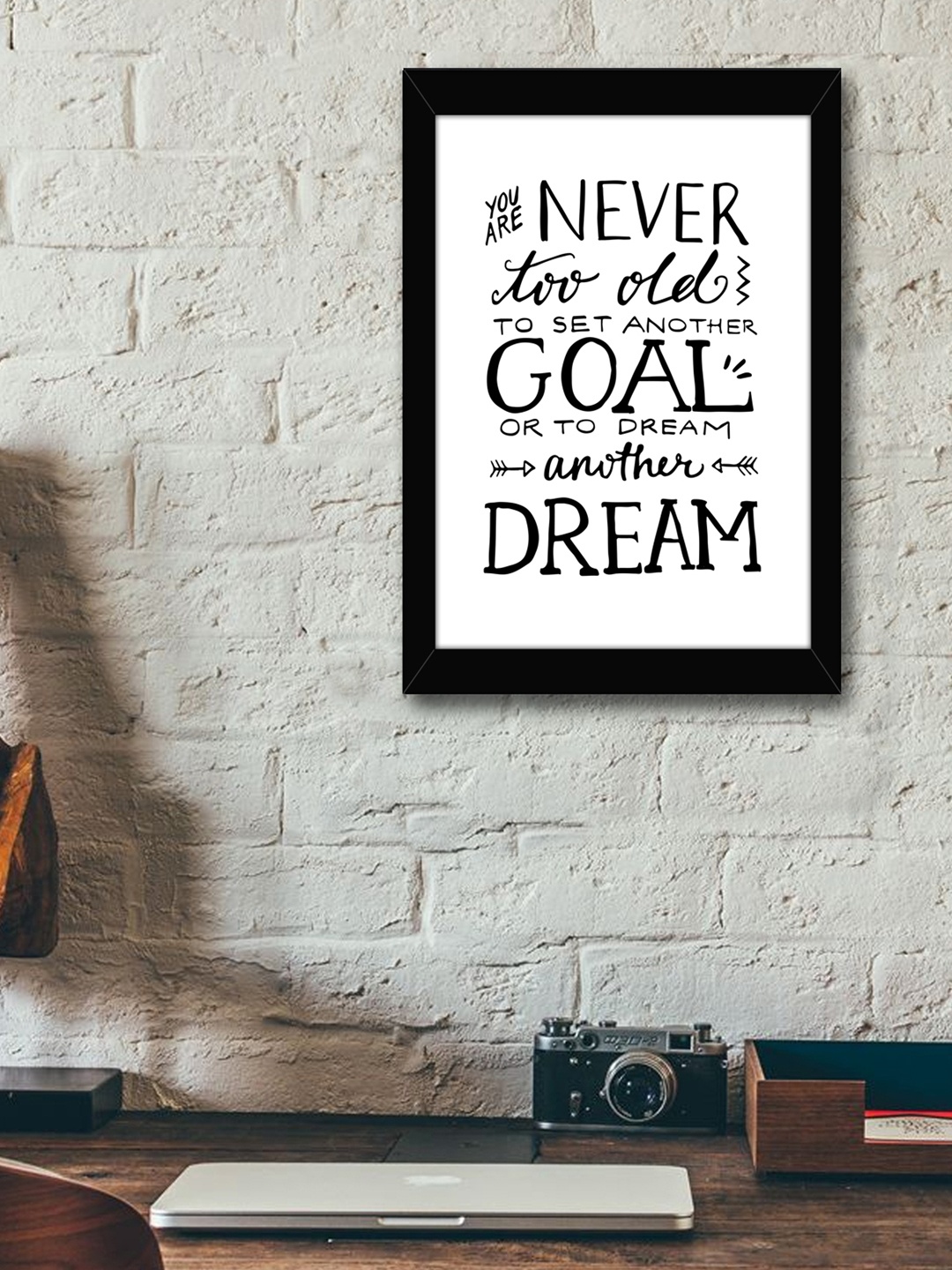 

TIED RIBBONS White & Black Printed Synthetic Fibre Framed Wall Art