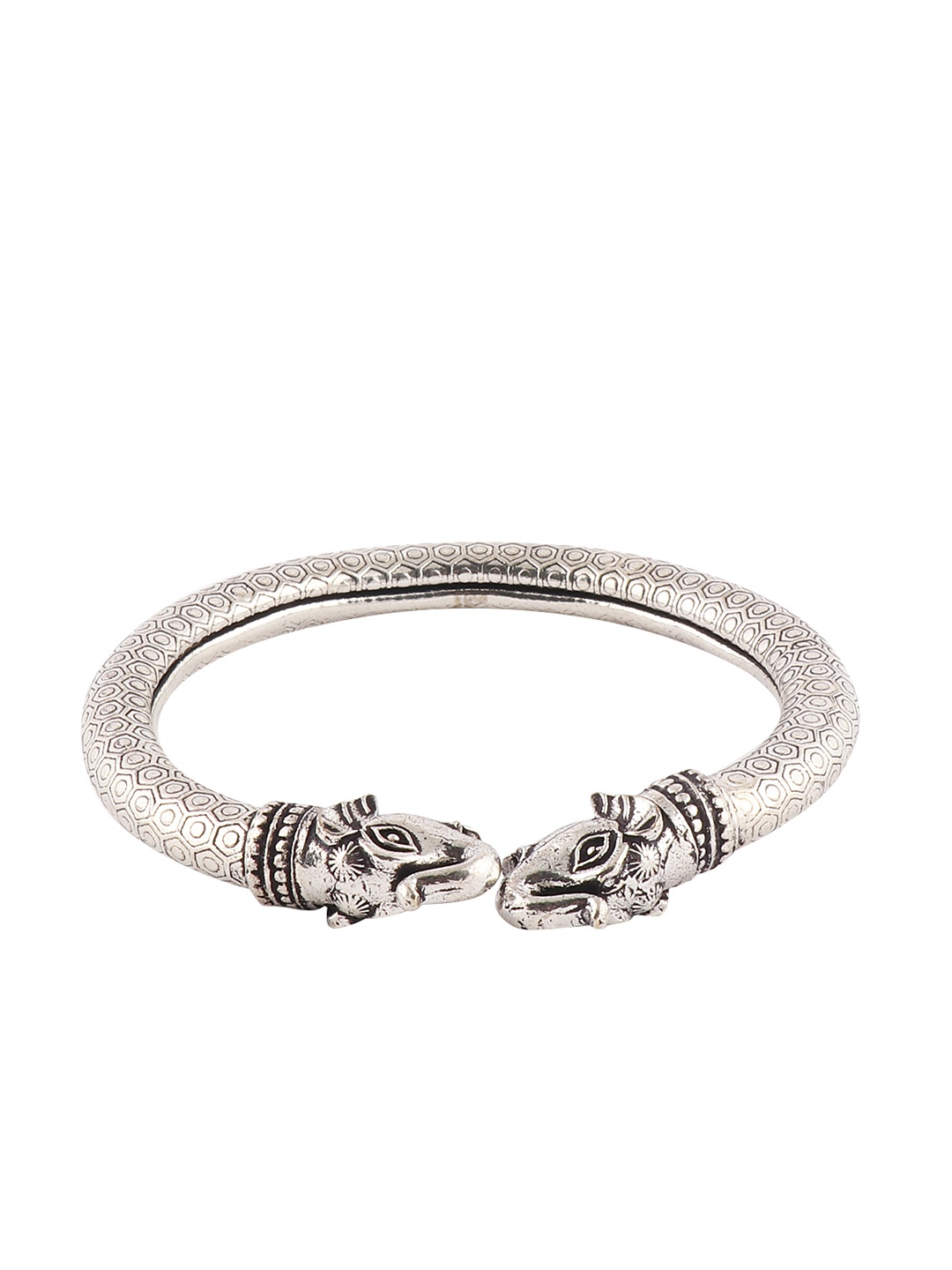 Fabstreet Women Silver-Plated Kada Bracelet