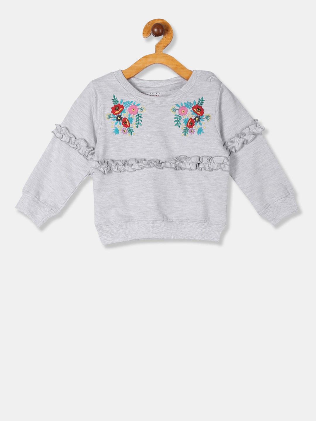 

Donuts Girls Grey Embroidered Sweatshirt