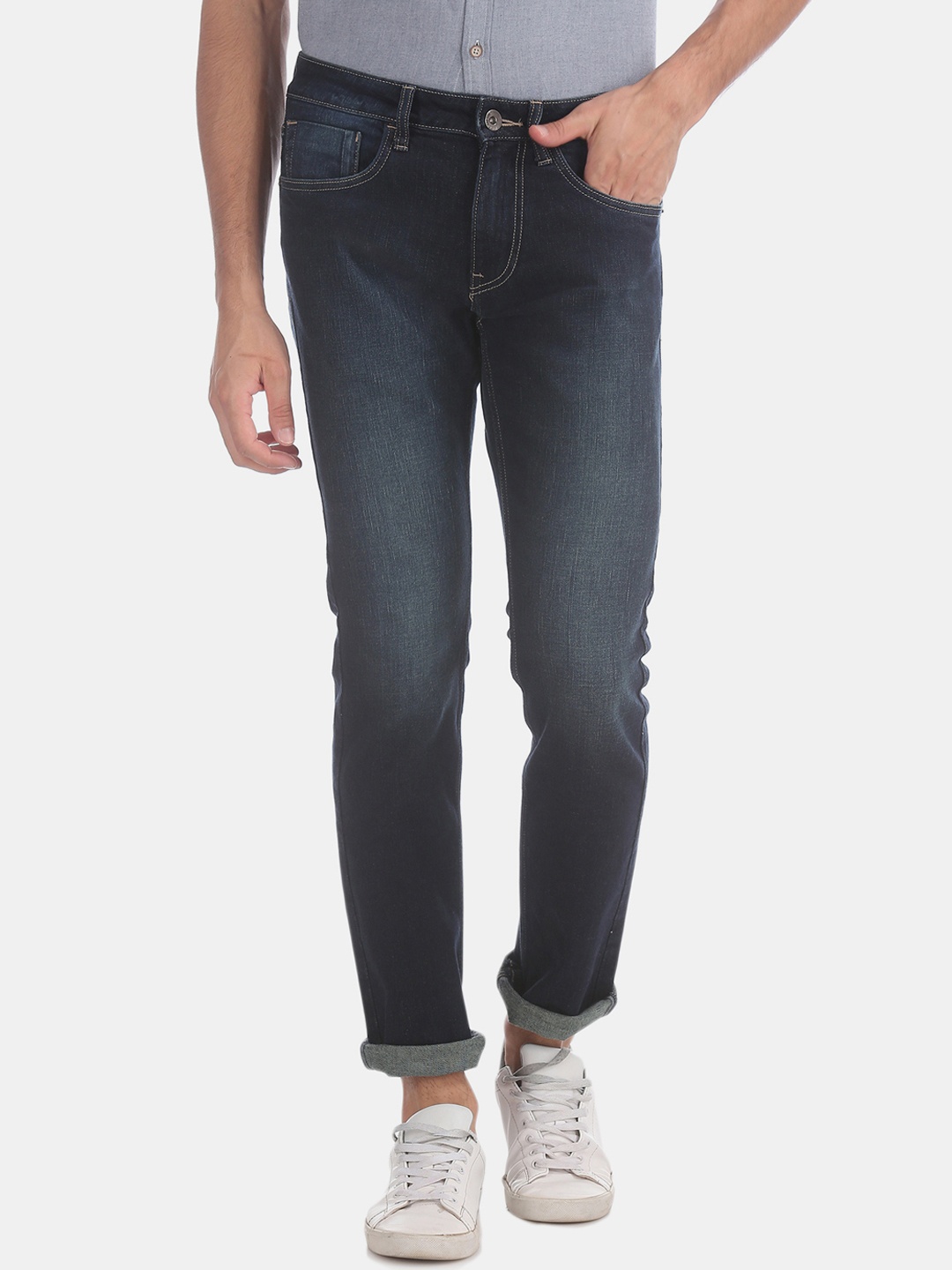 

Flying Machine Men Blue Slim Fit Mid-Rise Clean Look Jeans