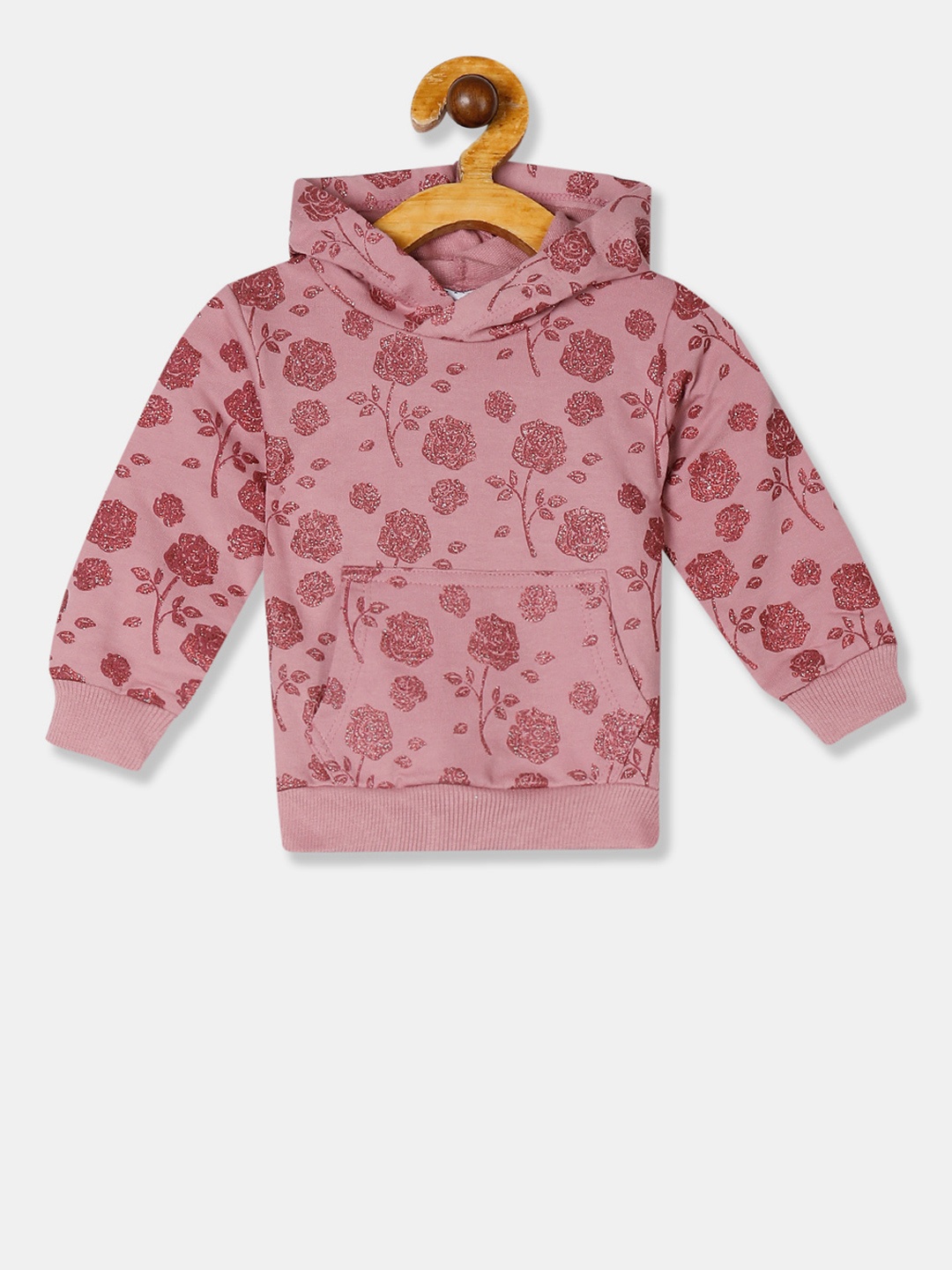 

Donuts Infants Girls Pink Embellished Hooded Sweatshirt