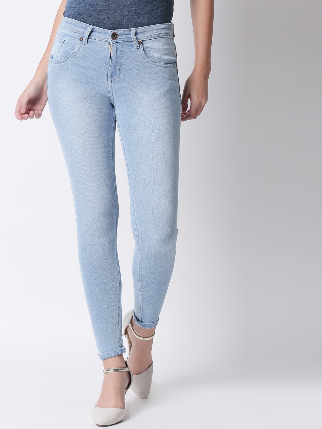 

High Star Women Blue Slim Fit Mid-Rise Clean Look Stretchable Jeans