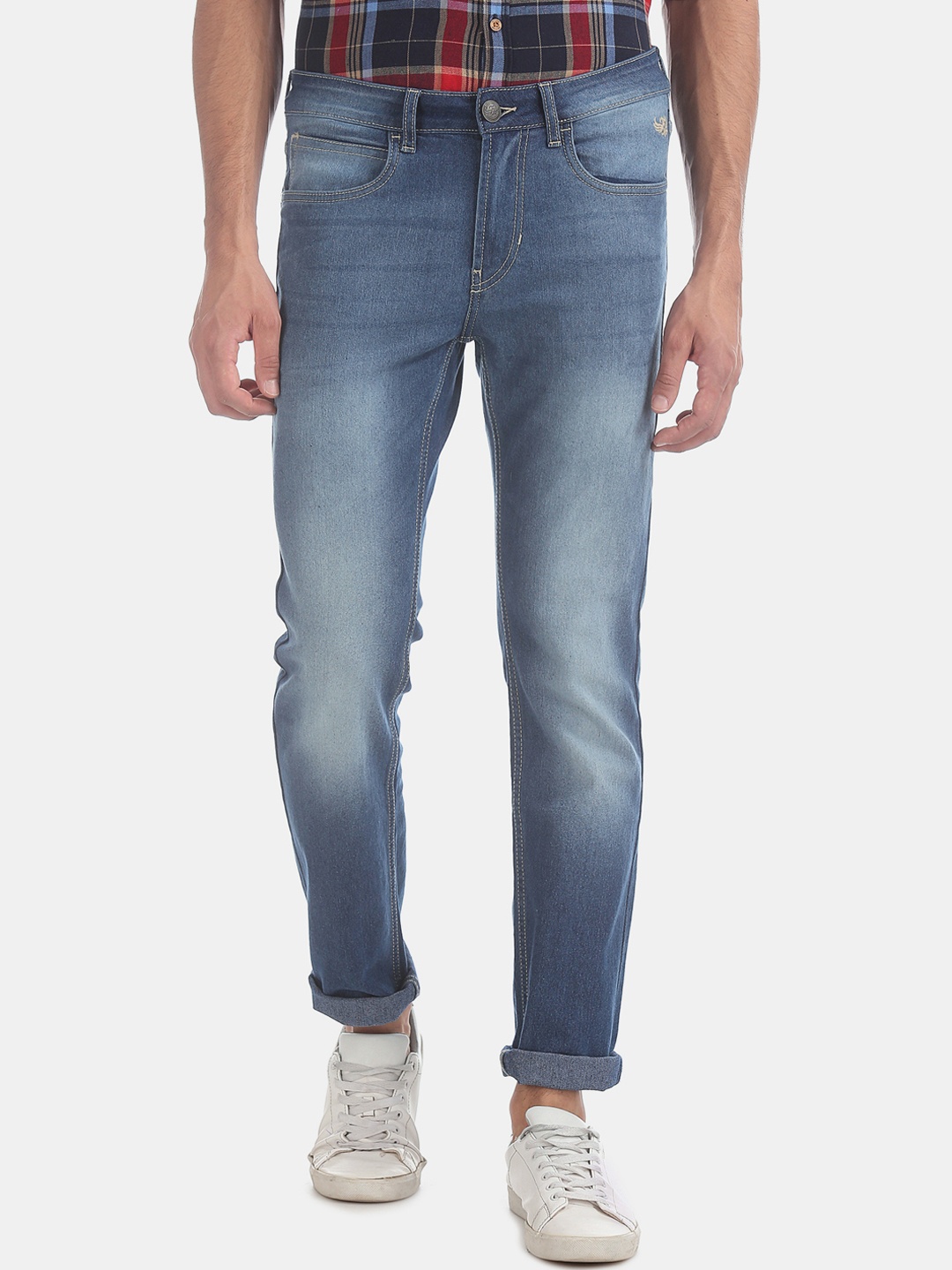 

Flying Machine Men Blue Jackson Skinny Fit Mid-Rise Clean Look Stretchable Jeans