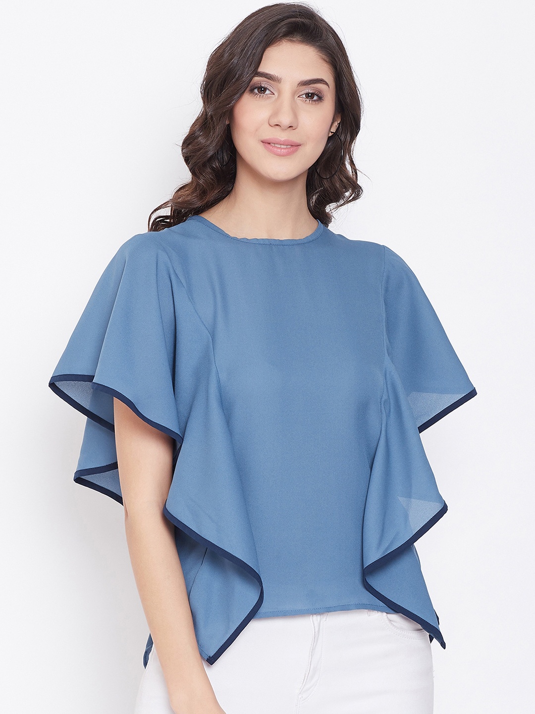 

Imfashini Women Blue Solid Kaftan Top