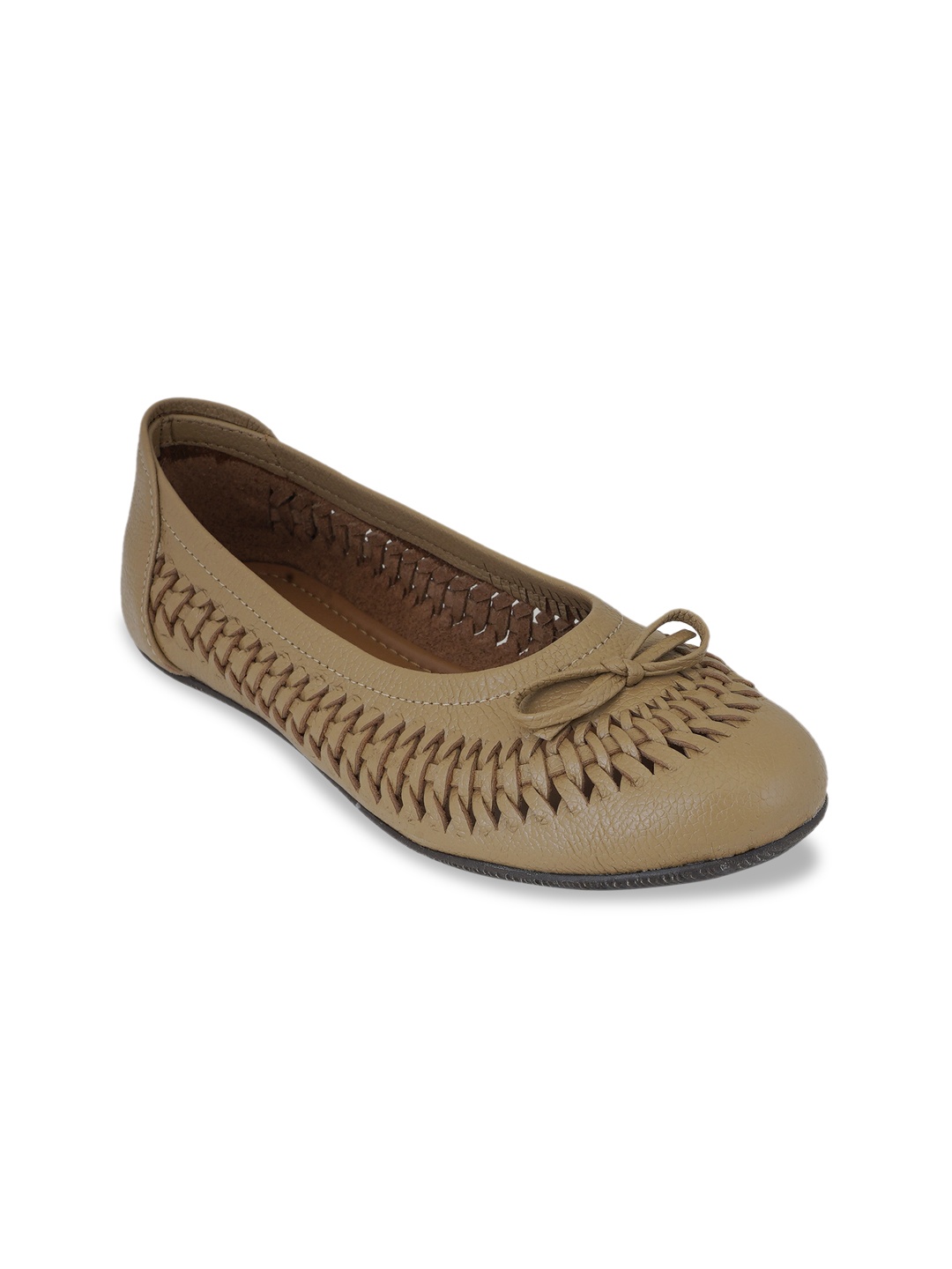 

pelle albero Women Beige Leather Flatforms