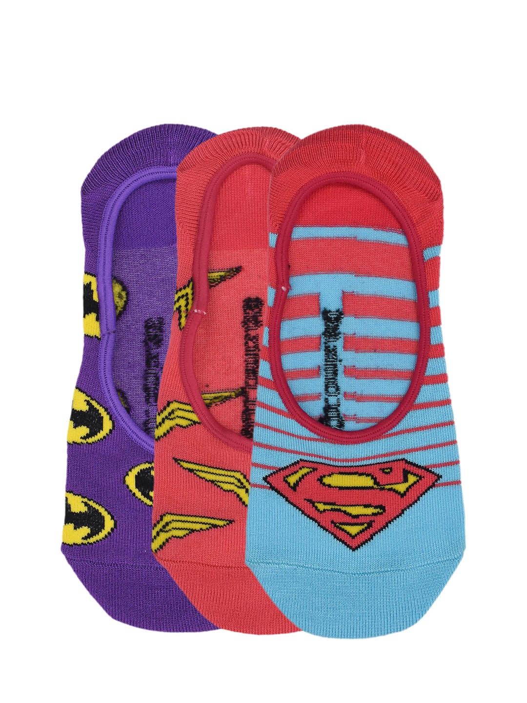 Justice League Women Pack of 3 Assorted Shoe Liners