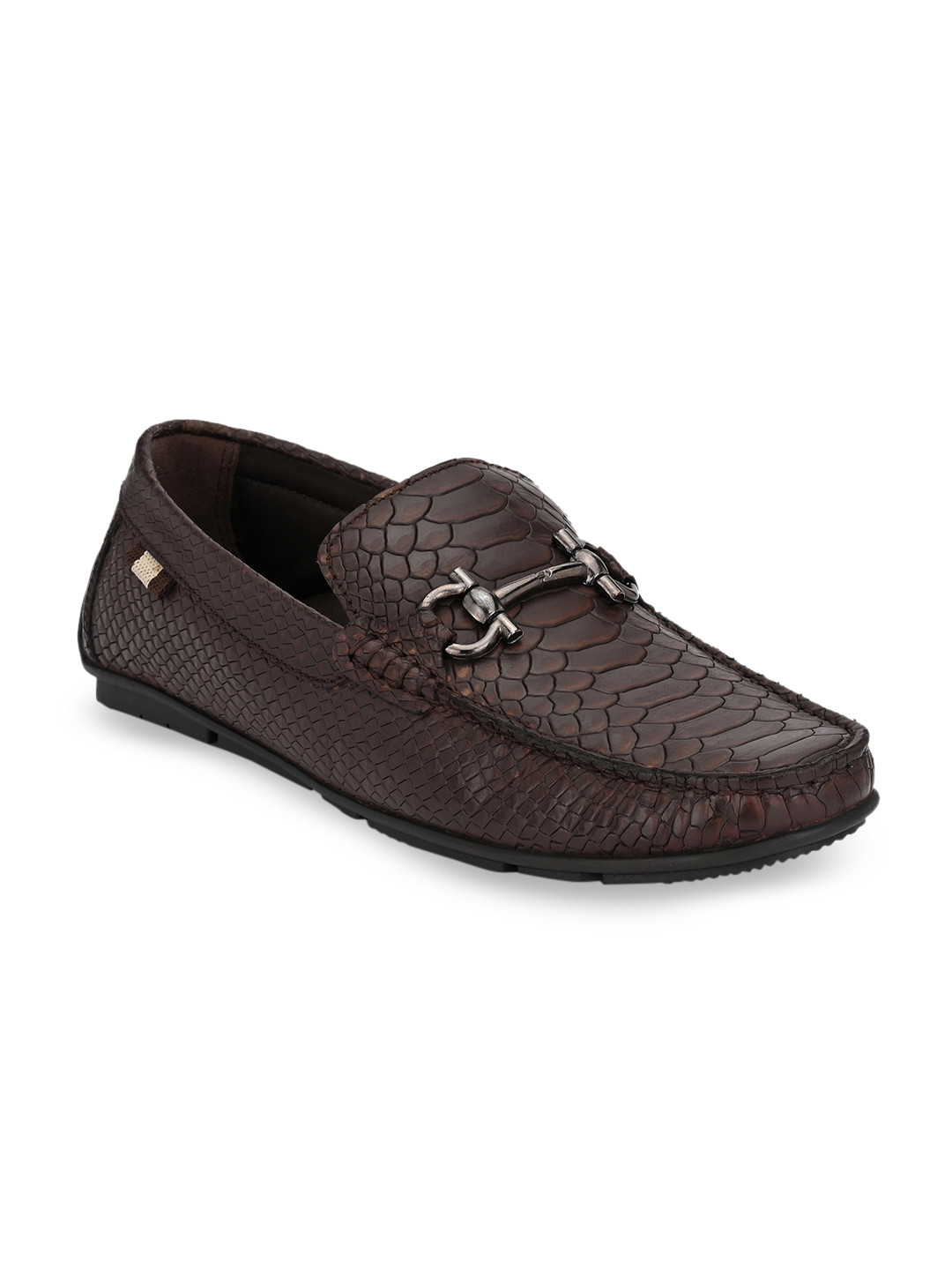 

Hitz Men Brown Leather Loafers