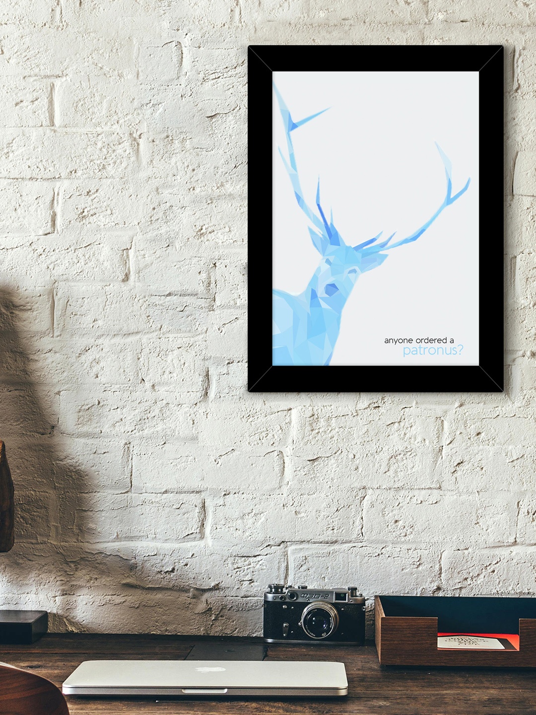 

TIED RIBBONS Black & Blue Solid Graphic Wall Art