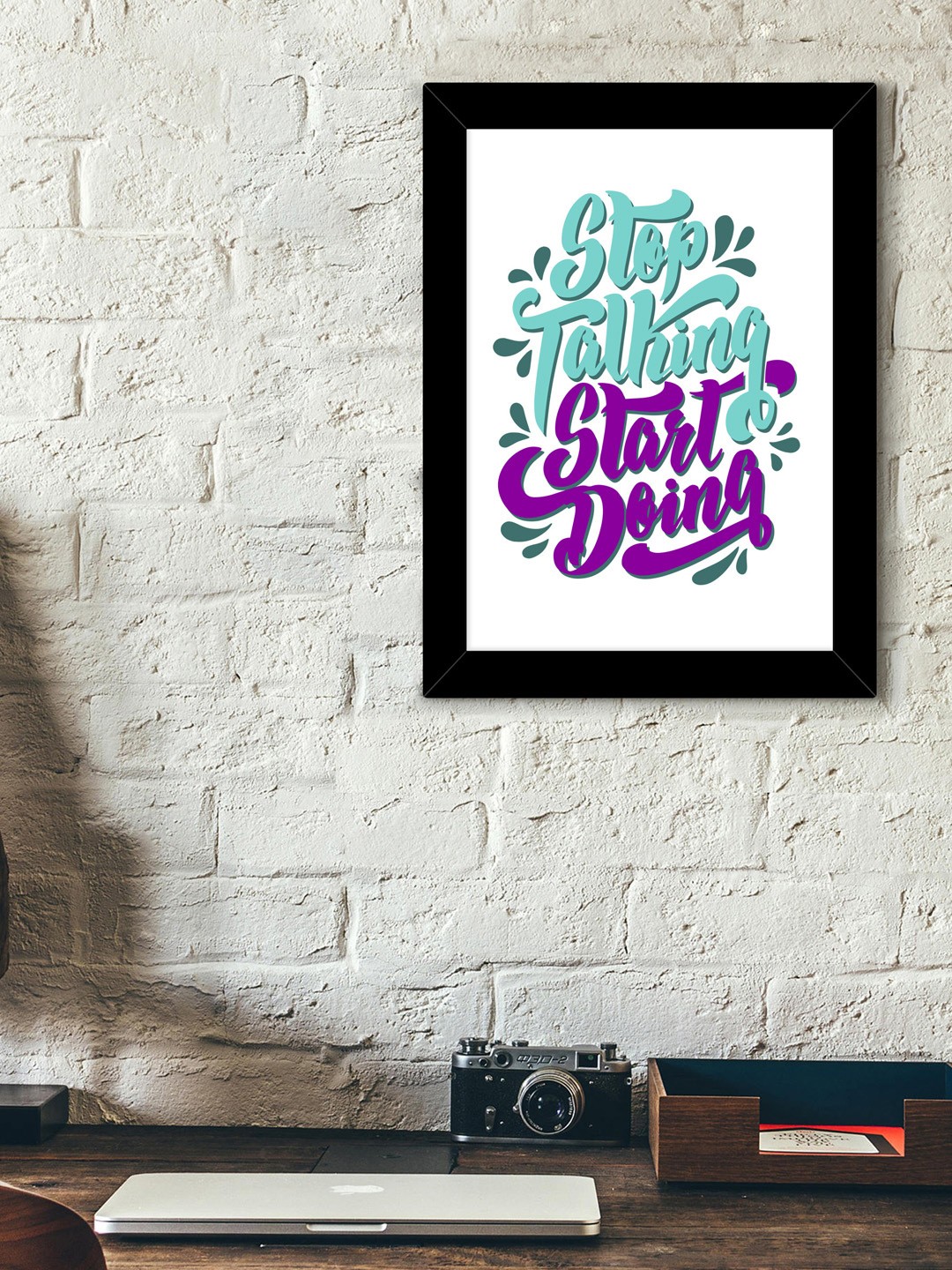 

TIED RIBBONS Black & Purple Inspirational Typographic Wall Art