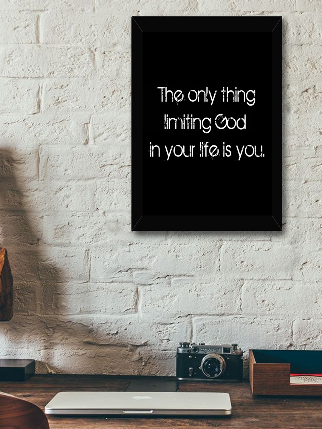

TIED RIBBONS Black & White Solid Inspirational Typographic Wall Art