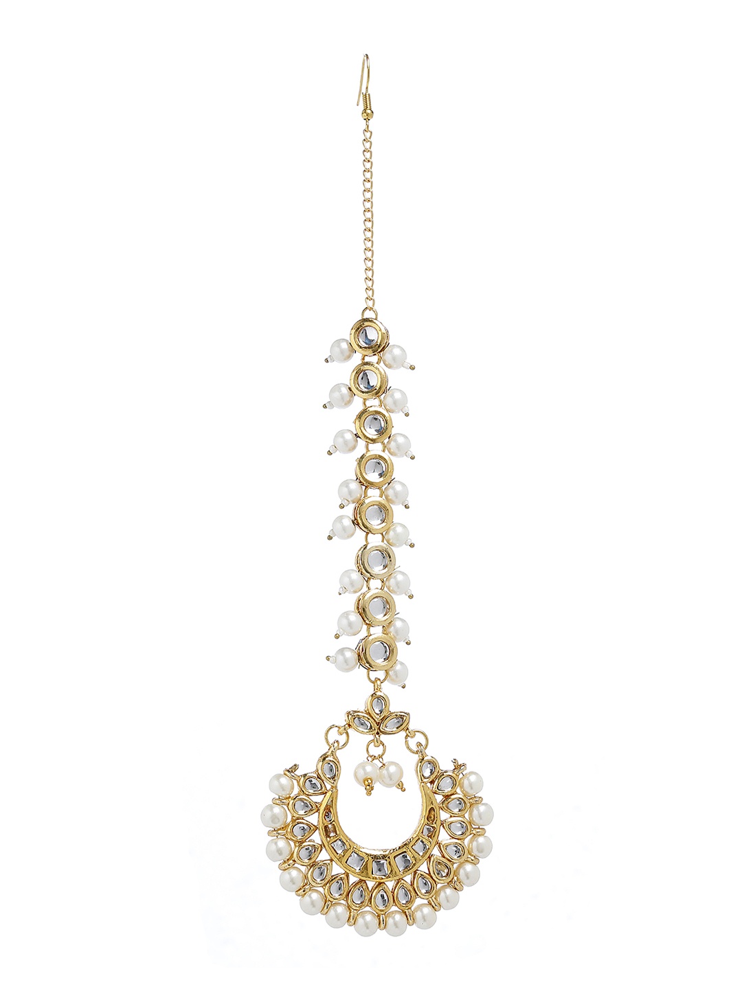 

Bamboo Tree Jewels Gold-Toned Maang Tika