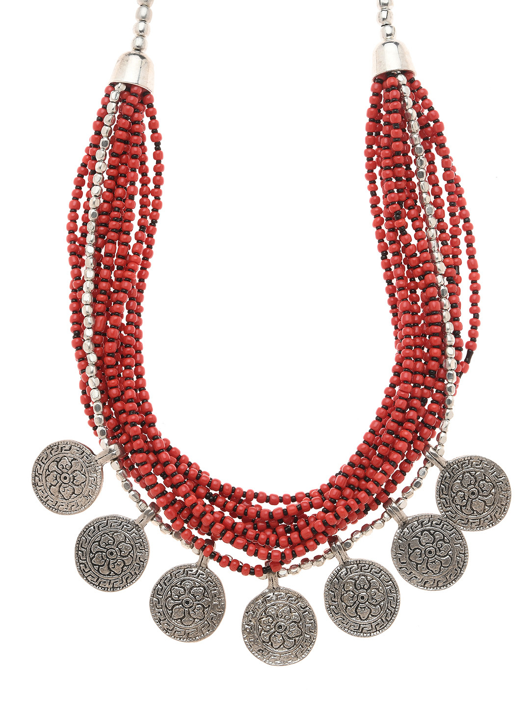 

Bamboo Tree Jewels Handcrafted Necklace, Red