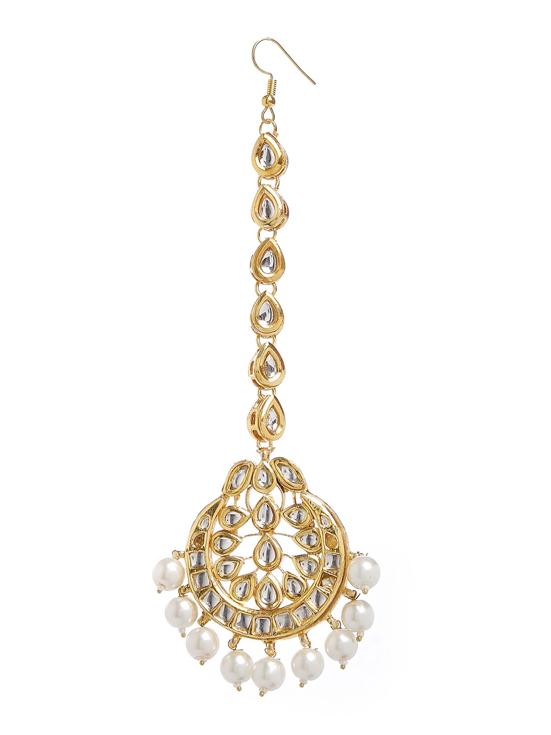 

Bamboo Tree Jewels Gold-Toned Maang Tika