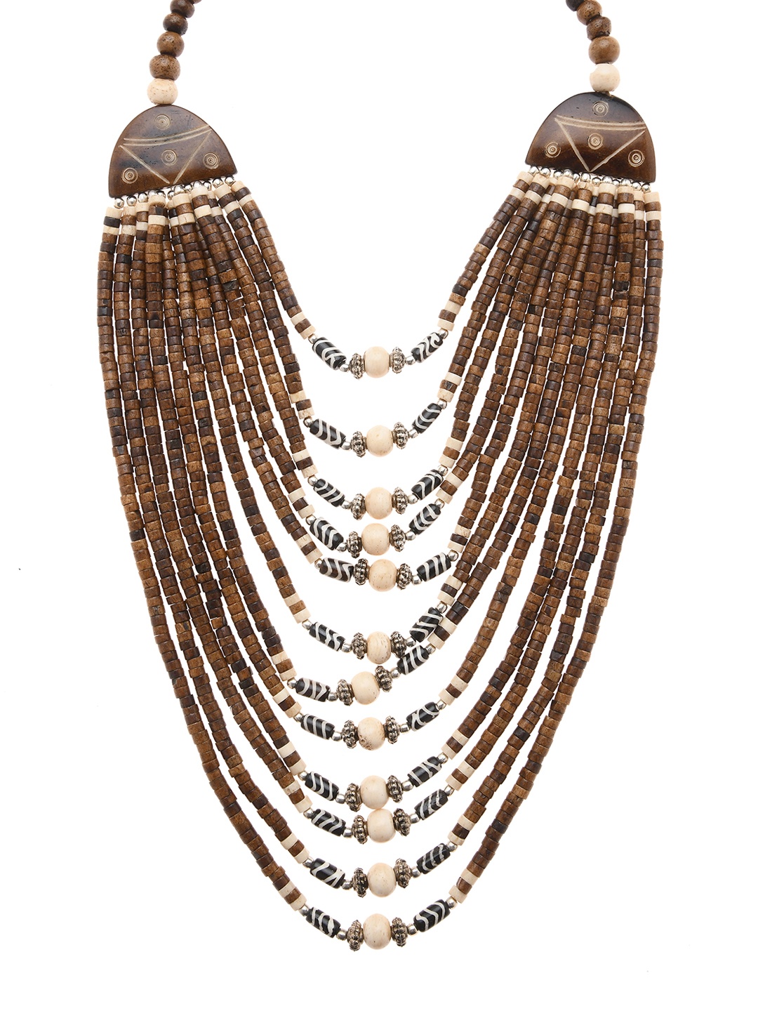 

Bamboo Tree Jewels Brown Multistrand Handcrafted Necklace