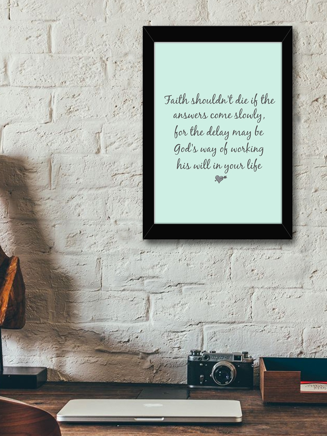 TIED RIBBONS Black & Grey Inspirational Typographic Wall Art