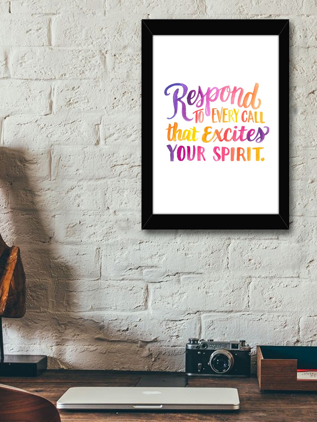 

TIED RIBBONS Black & White Solid Inspirational Typographic Wall Art